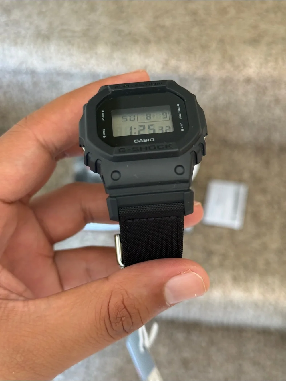 G-Shock Casio Digital Black Eco Fabric Strap Watch Mens